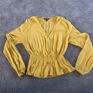 Mustard peplum top from Express